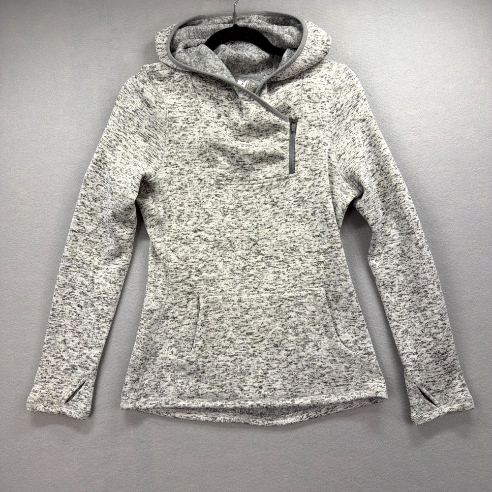Kyodan Freedom Trail Hoodie Womens Small Gray Heather Fleece‎ Asymmetrical Zip
